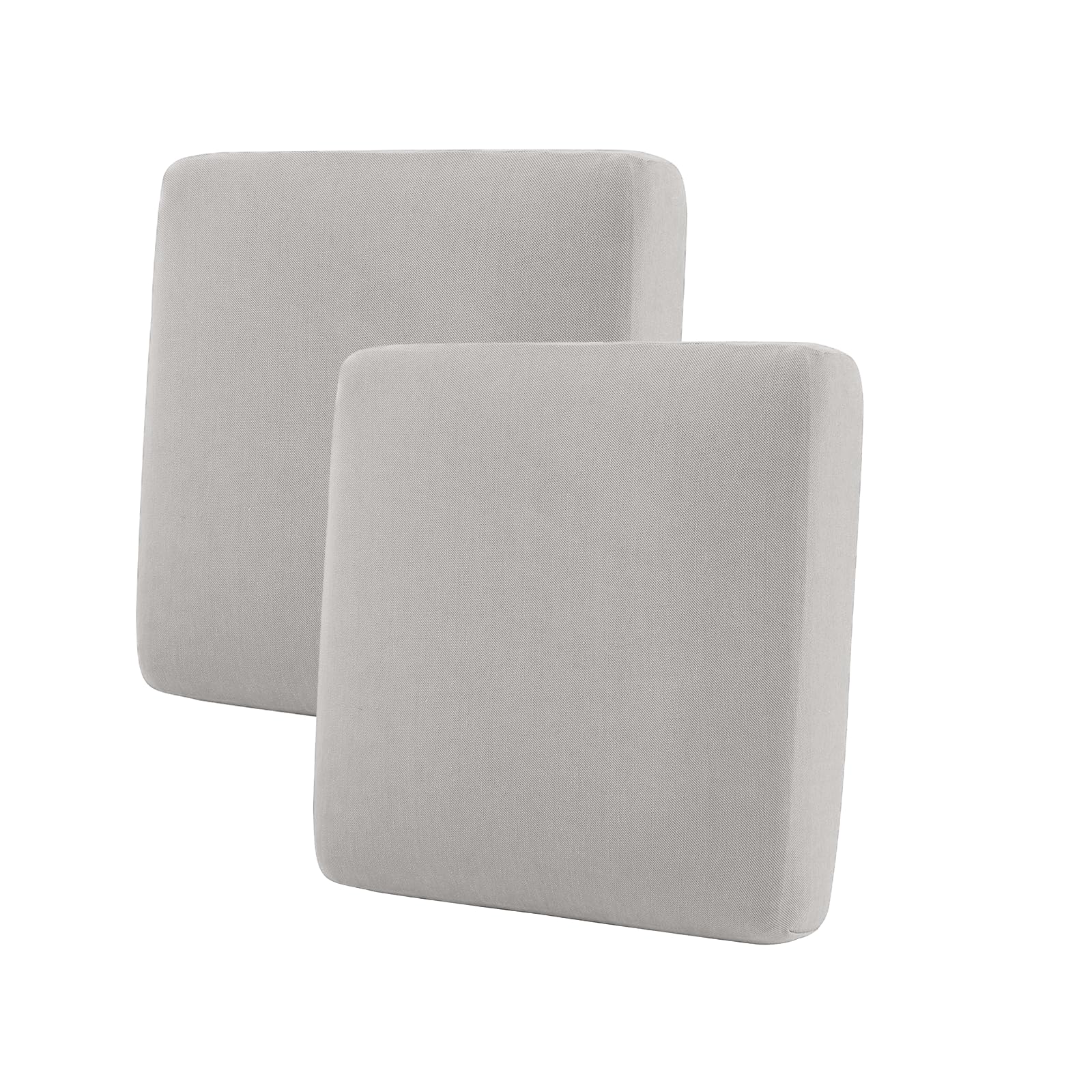 Photo 1 of WEYOND Individual Couch Cushion Covers, Non-Fuzzy Chenille Sofa Covers for Seat Cushions, Clean Look, Durable Stretch Fit Couch Slipcovers for Sectional and L Shaped Sofas (2 Piece, Silver Grey)