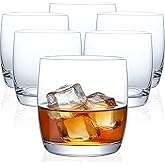 FTYSTALL Whiskey Glasses Set of 6, 12 oz Crystal Rocks Glass, Old Fashioned Bourbon Glass for Cocktail, Scotch and Vodka for Men Women, Clear Lowball Short Drinking Glasses, Anniversary Birthday Gifts