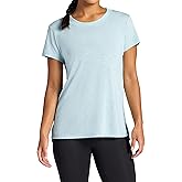 Gaiam Womens Restore Rib Mix T-Shirt, Relaxed Fit, Lightweight Heathered Material, High-Low Hem