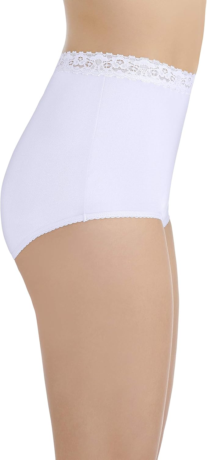 Vanity Fair Women's Perfectly Yours Nylon with Lace Brief Panty 13060 at  Women’s Clothing store: Briefs Underwear