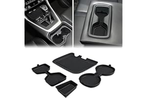 Auovo 3D Cup Holder Insert Liners Compatible with Toyota RAV4 Accessories 2025 2024 2023 2022 2021 2020 2019 Car Custom Cup H