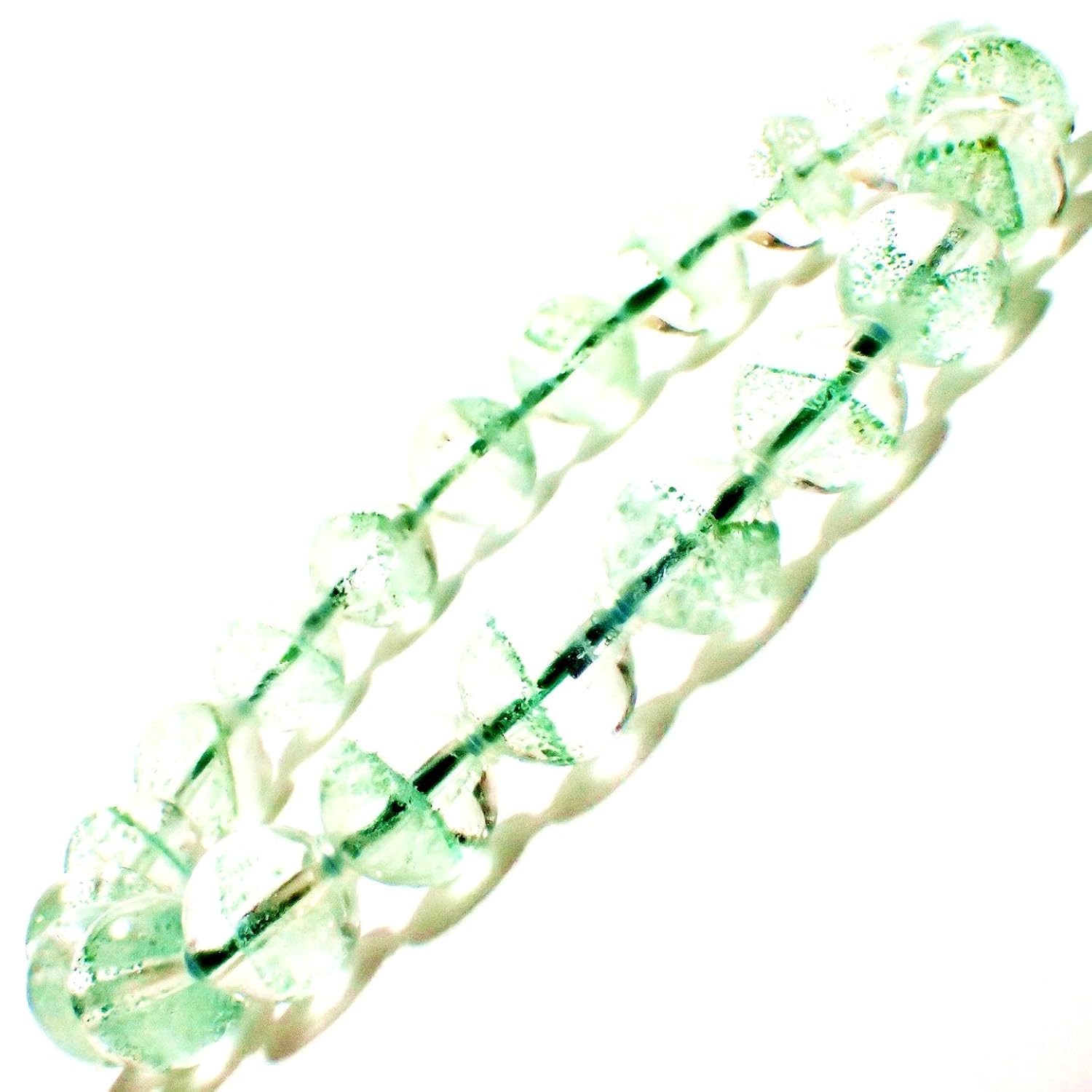 新規購入 高級天然石エメラルド グリーンファントム ガーデンクォーツ のパワーストーンブレスレット B00iexcepo 楽天カード分割 Kallik Is