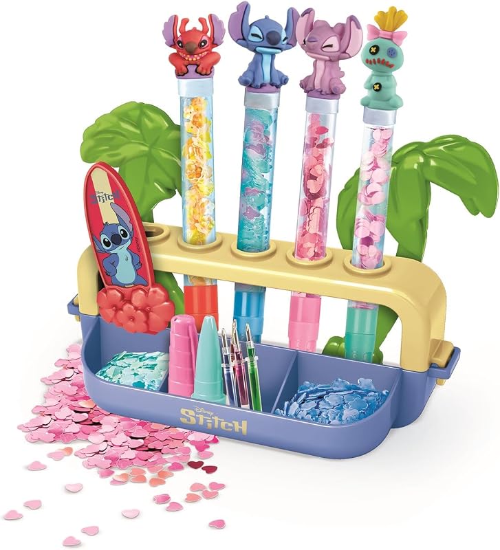 - Idea - Laboratorio de Bolígrafos Disney Stitch - Kit Creativo con 5 Plumas y 25+ Accesorios, 6+ años, Desarrollo Creatividad y Manualidad, 28,9x5,4x24,9 cm, 18203