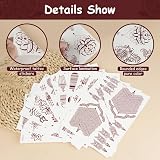 URAQT Brown Red Temporary Tattoo Sticker 12 Sheets Floral Mandala Women Girls view 5