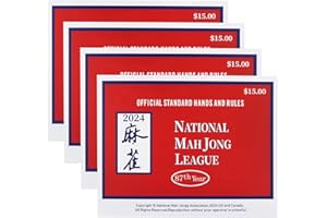 LMUWECNO Mahjong Cards 2024, National Mah Jongg 2024 Large Size Card - Official Hands and Rules (4 Pack)