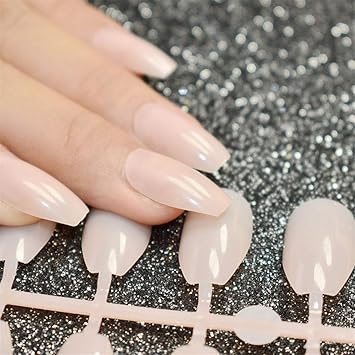 24pcs Shiny Candy Grape Purple Acrylic Nail Art Coffin Design