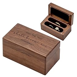 MUUJEE Engraved Ring Box (Two Become One) - Wedding