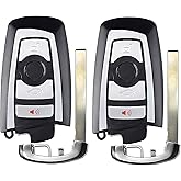 2X New Quality Replacement Proximity Key Fob Remote Compatible with & Fit for BMW Vehicles - MPN YGOHUF5662-01 Black