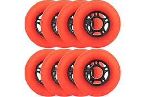 WHEELCOME 8-Pack Inline Skate Wheels Outdoor Indoor Roller Blade Wheels 85a Roller Hockey Wheels 64mm 70mm 72mm 76mm 80mm Inline Wheels Replacement for RipStik, Luggage, Scooter, etc