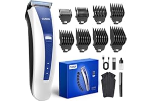 GLAKER Clippers for Hair Cutting - Cordless 2 in 1 Versatile Hair Trimmer with 8 Guards,Professional Barber Kit for Barbershop, Ideal Gift for Men