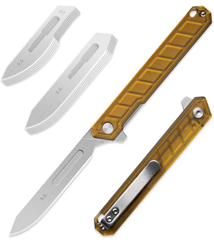 Amazon.com: OLITANS T058 Folding Scalpel Knife, 3.6'' Titanium