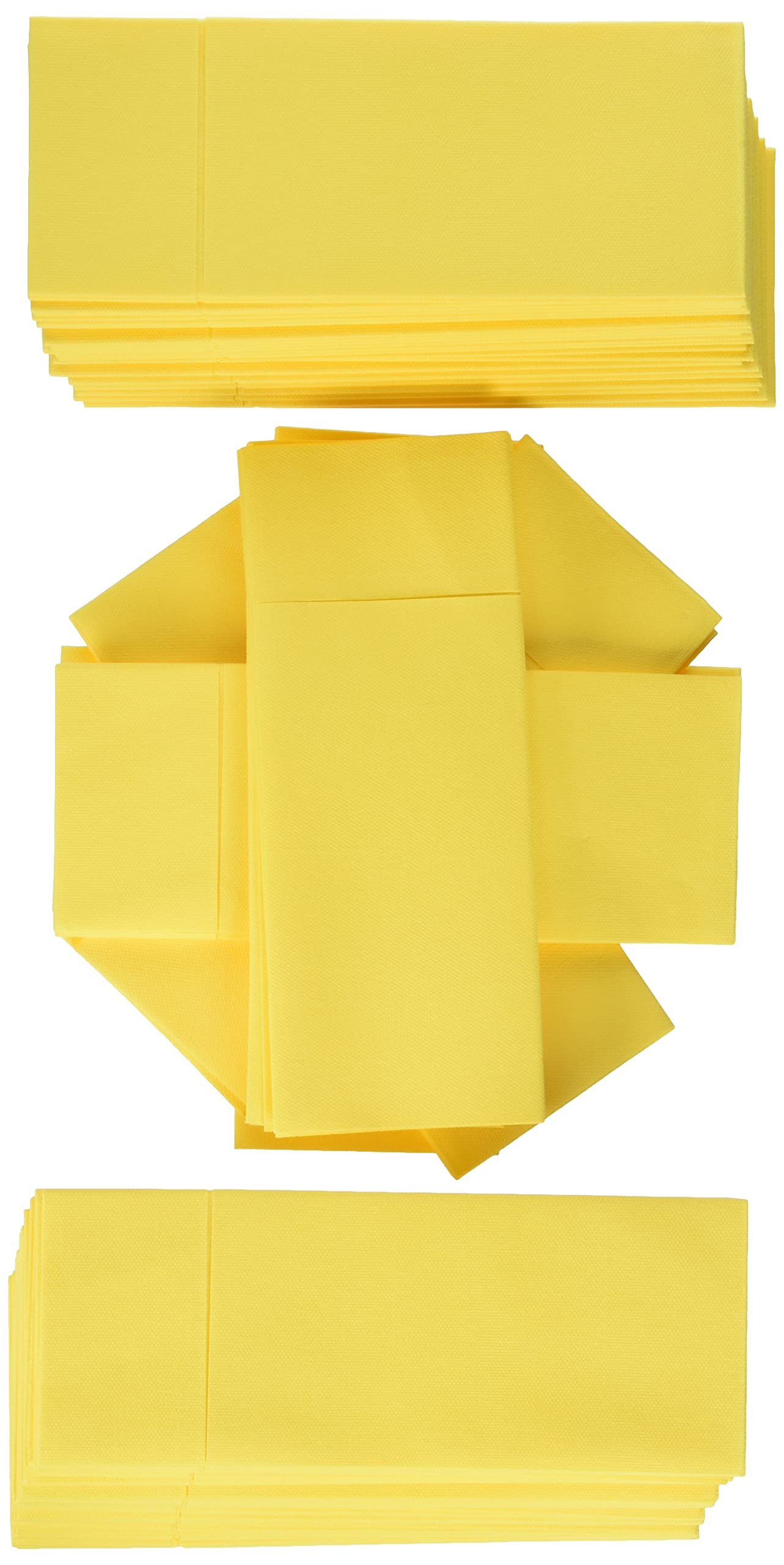 Alvotex 50 Cutlery Napkins, Cutlery Pockets, Fabric-Like, Disposable Napkins, CA32 x 40, Yellow, 32 x 40 cm