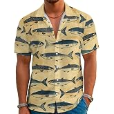 Funny Neon Hawaiian Shirt for Men Button Down Tropical Beach Aloha Shirt Summer Holiday Glow Party Outfits
