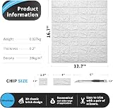Art3d 10 Sheets 3D White Brick Wallpaper Peel and Stick 14.5 Sq Ft Faux Panel view 6
