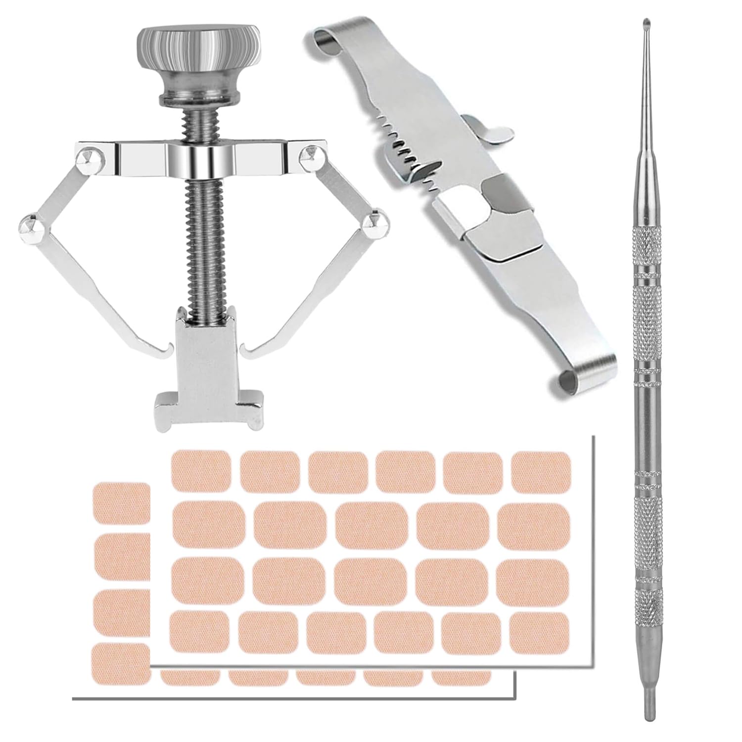 Ingrown Toenail Tool, 47 Pieces Ingrown Toenail Corrector and Lifter Toe Nail Correction Buckle Kit With Sticker for Professional Treatment (M): Beauty