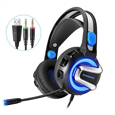 Microphone Gaming Headphones Pc Amazon PHOINIKAS H4 PC Gaming