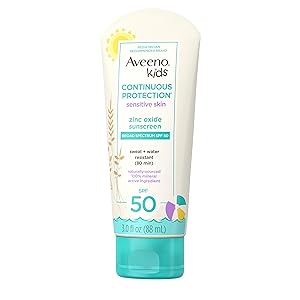 Aveeno Kids Continuous Protection Zinc Oxide Mineral Sunscreen Lotion