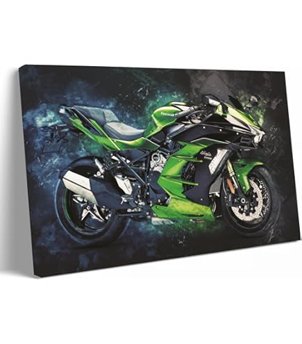Amazon.com: Kawasaki Ninja Zx11 Motorcycle Poster Wall Decor Black