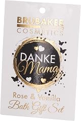 BRUBAKER Danke Mama 5-piece Shower Bath Gift Set Rose Vanilla Sponge Mum view 8