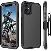 VENINGO iPhone 11 Case, iphone 11 phone case, Heavy Duty 3 Layers with Kickstand Belt Clip Holster Shockproof Full Body Rugged Hybrid Hard PC Bumper Drop Protective Men Boys Cover for iPhone 11, Black