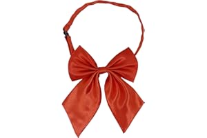 SYAYA Bow Tie for Women & Teen Girls, Ladies Elegant Satin Bowtie for School Uniforms Graduation or T-shirt Accessory W-B1