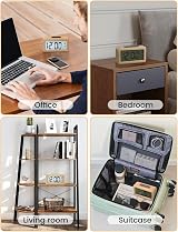 aboveClock Digital Alarm Clock Wooden Bedside Clock with Temperature view 8
