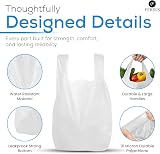 Ferris 200 Pack Strong Large Vest Carrier Bags with Handles 11 x 17 x 21 view 4
