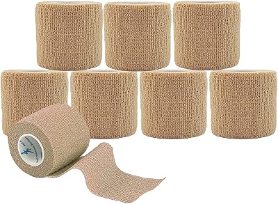 ANAMPION 8 Rolls Self Adhesive Bandage 5cm x 4.5m Flesh Color