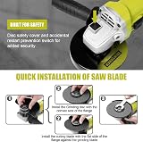 DEWINNER Angle Grinder 850W Corded 115mm with 6 Discs Side Handle view 7