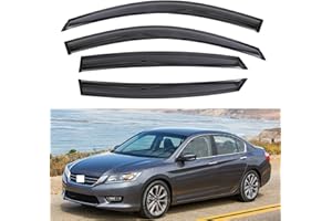AOKAILI Window Visor Deflectors Rain Guards with 2013 2014 2015 2016 2017Honda Accord,4PCS Dark Smoke Visor Side Window Deflector