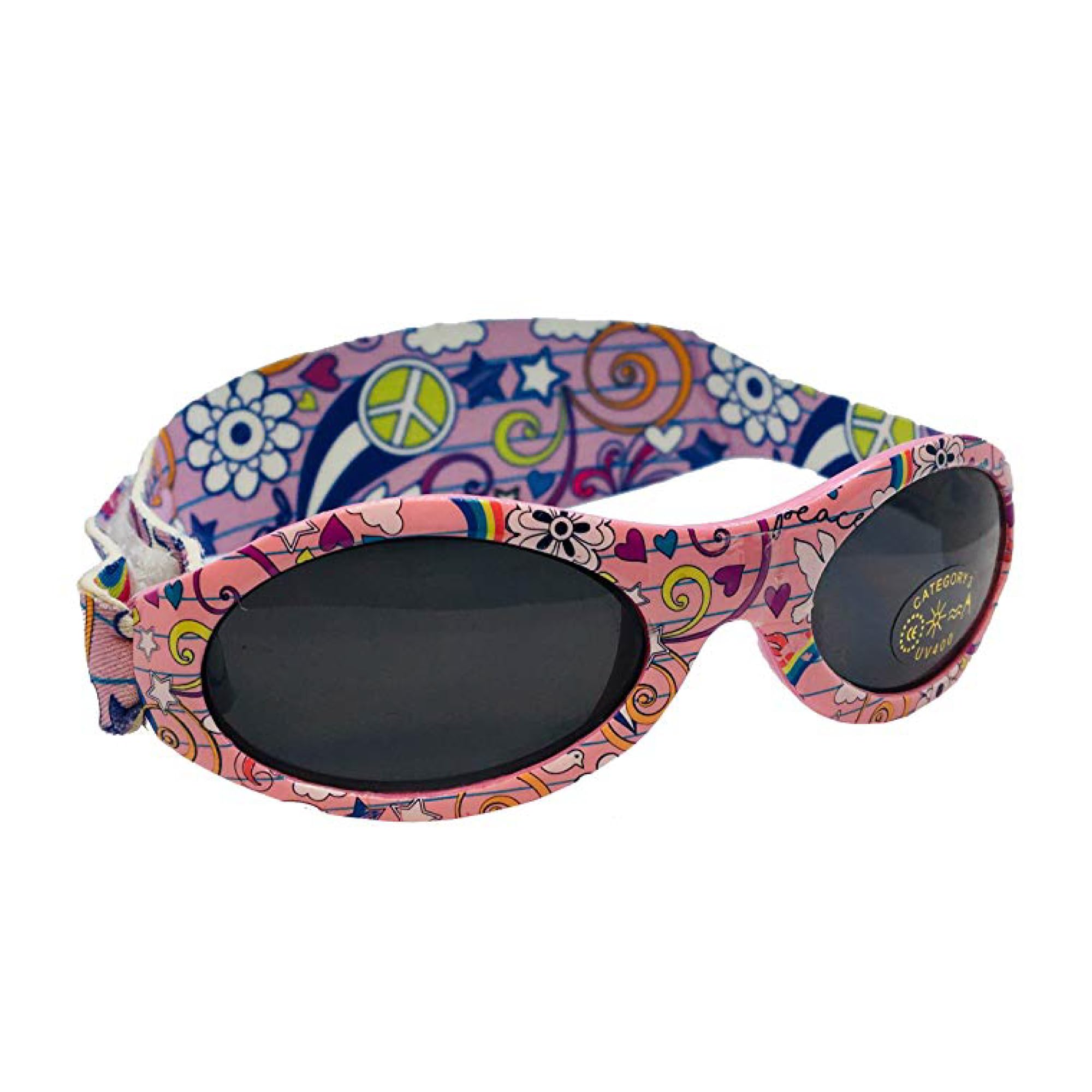 Banz Bubzee Baby Sunglasses - Wrap Around Newborn & Toddler Sunglasses 0-24 Months, 100% UV Eye Protection - Shatter-Resitant Flexible Frame with Strap - Baby Travel, Beach & Holiday Essentials