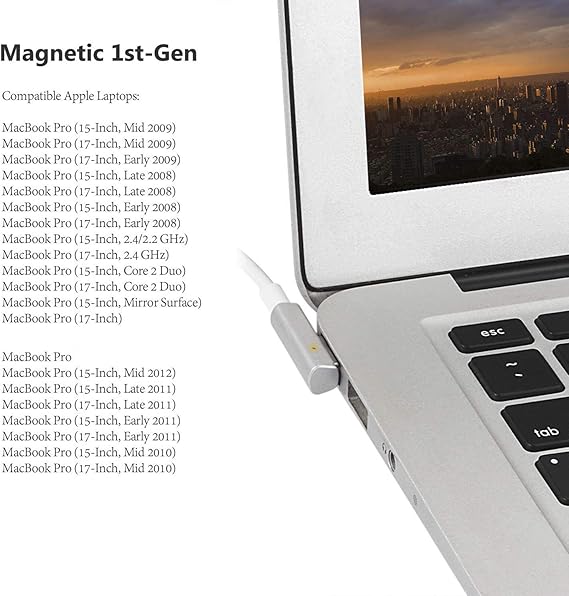 Amazon Com 85w Charger For Mac Macbook Pro 15 Inches 17 Inches Made Before Mid 12 Replacement For Magnetic 1 L Tip Power Adapter Home Audio Theater