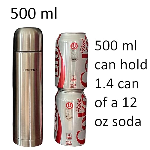 SMALL 500 ml Ounce Coffee Thermos Thermal Water Bottle for Tea Hot  Cold Drinks Stainless Steel Vacuum