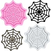 RFGHAC Halloween Spider Web Fondant Molds Spider Web Silicone Mold for Cake Decorating Cupcake Topper Chocolate Candy Gum Paste Polymer Clay Set Of 2