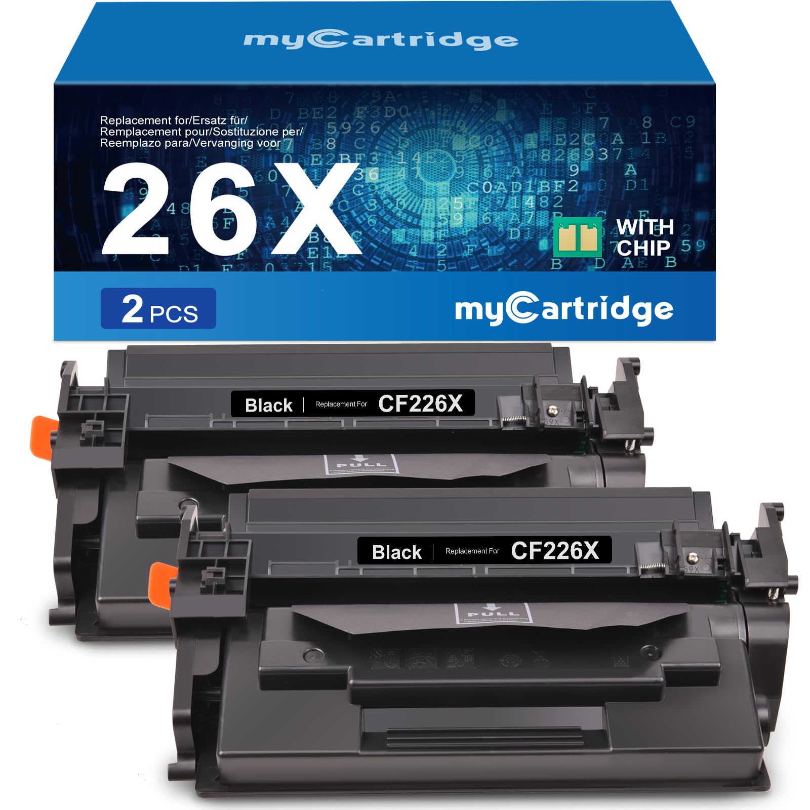 MyCartridge Toner Compatible to HP 26X 26A CF226X CF226A for HP Laserjet Pro MFP M426FDW M426FDN M402DN HP LaserJet Pro M402dn M402n M402d M402dw (2 Black)