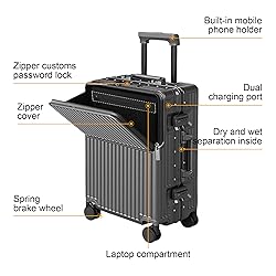 AIWEINY Zipperless Luggage, 22x14x9 Aviation