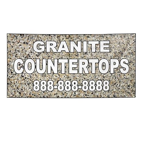 Amazon Com Vinyl Banner Sign Granite Countertops Business