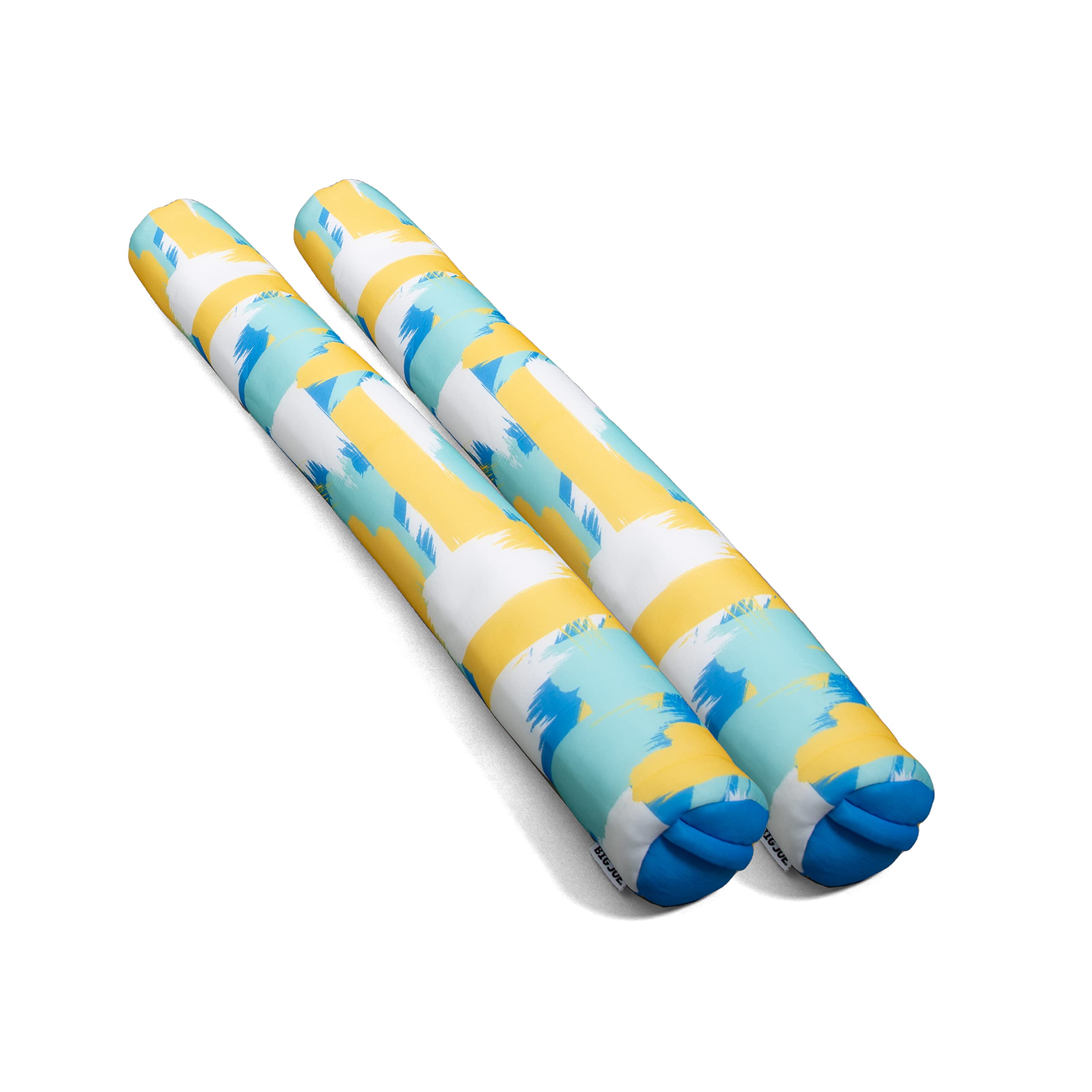 Big Joe Noodle 2 Pack No Inflation Needed Pool Floats, Paintbrush Yellow Double Sided Mesh, Quick Draining Fabric, Jumbo 4 feet