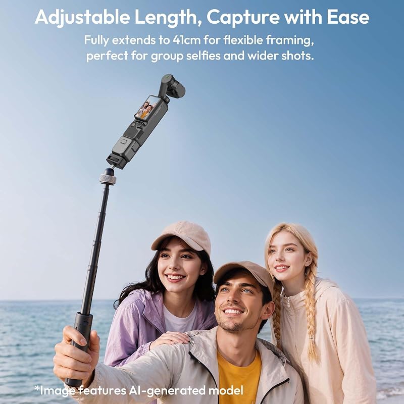 MT95 Mini trípode para dji Action 5 Pro/4/3/Osmo 360 (dji Osmo Pocket 3 4 and Other 1/4") — foto 8 de 8