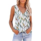 ETCYY Women's Sleeveless V Neck Tank Tops Summer Trendy 2026 Causal Cute Printed Loose Fit Workout Athletic Yoga Shirts