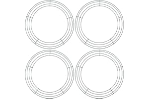 URATOT 4 Pack 12 Inch Metal Wreath Frame Christmas Dark Green Wire Wreath Ring Round for Christmas Wedding Holidays Valentines Garden Home Party Decorations