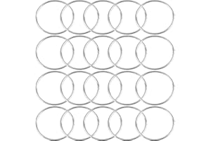 20Pcs Macrame Hoops Ring, BetterJonny 6 Inch Metal Craft Rings Hoops Silver Dream Catcher Rings Wreath Hoop Rings for Home Decorations DIY Crafts and Wall Hanging Crafts