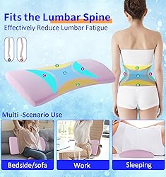 Lumbar Support Pillow for Bed Relief Back