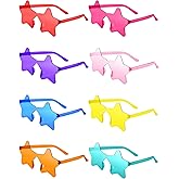 PLULON Star Sunglasses for Women Girls, Color Rimless Star Shaped Sunglasses Bulk for Adults Beach Birthday Swim Pool