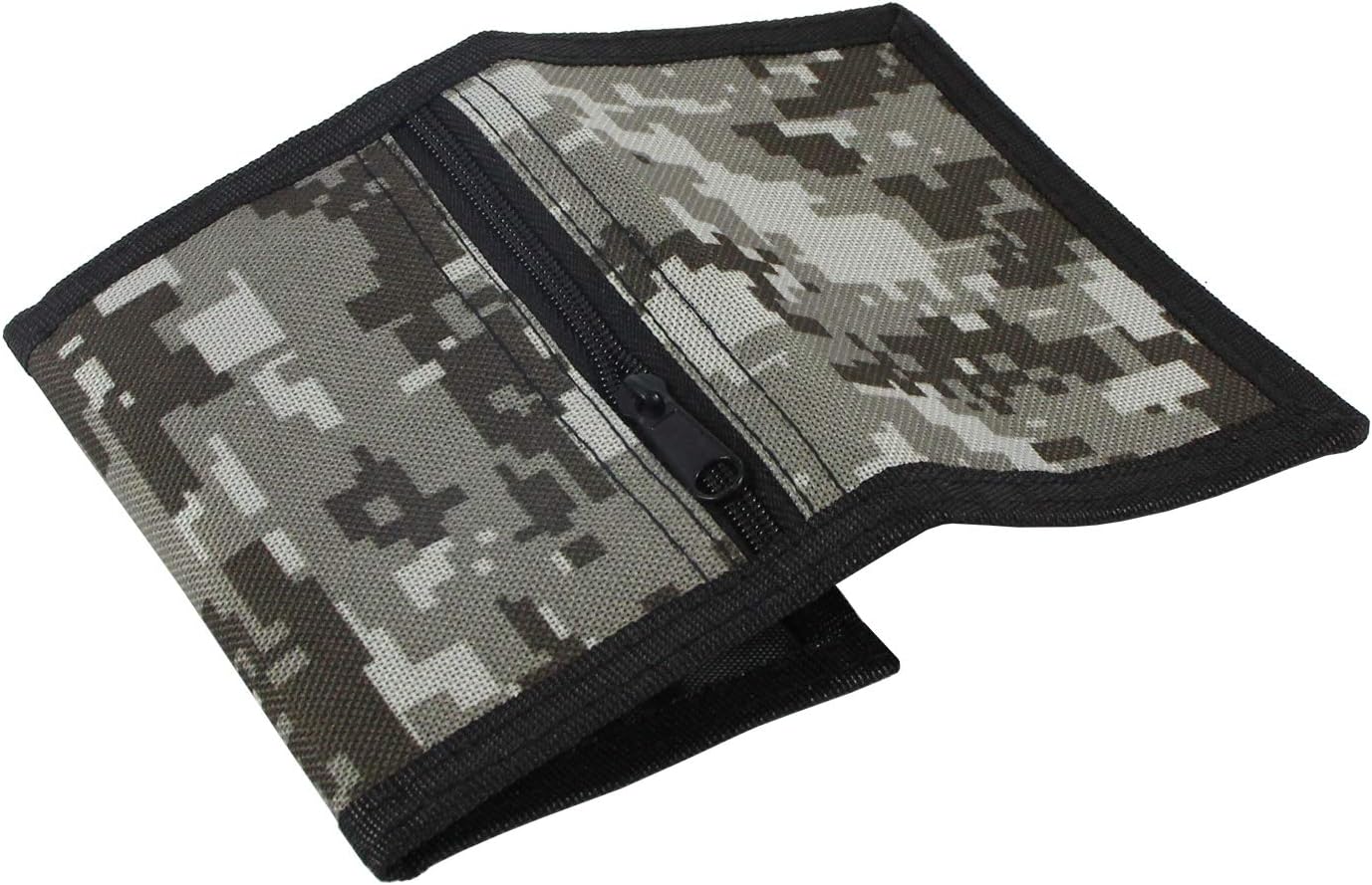 RFID Slim Camouflage Wallet For Kids/Trifold Wallets for Men/Mini Trifold Coin Purse with Zipper for Kids (Beige Mosaic)