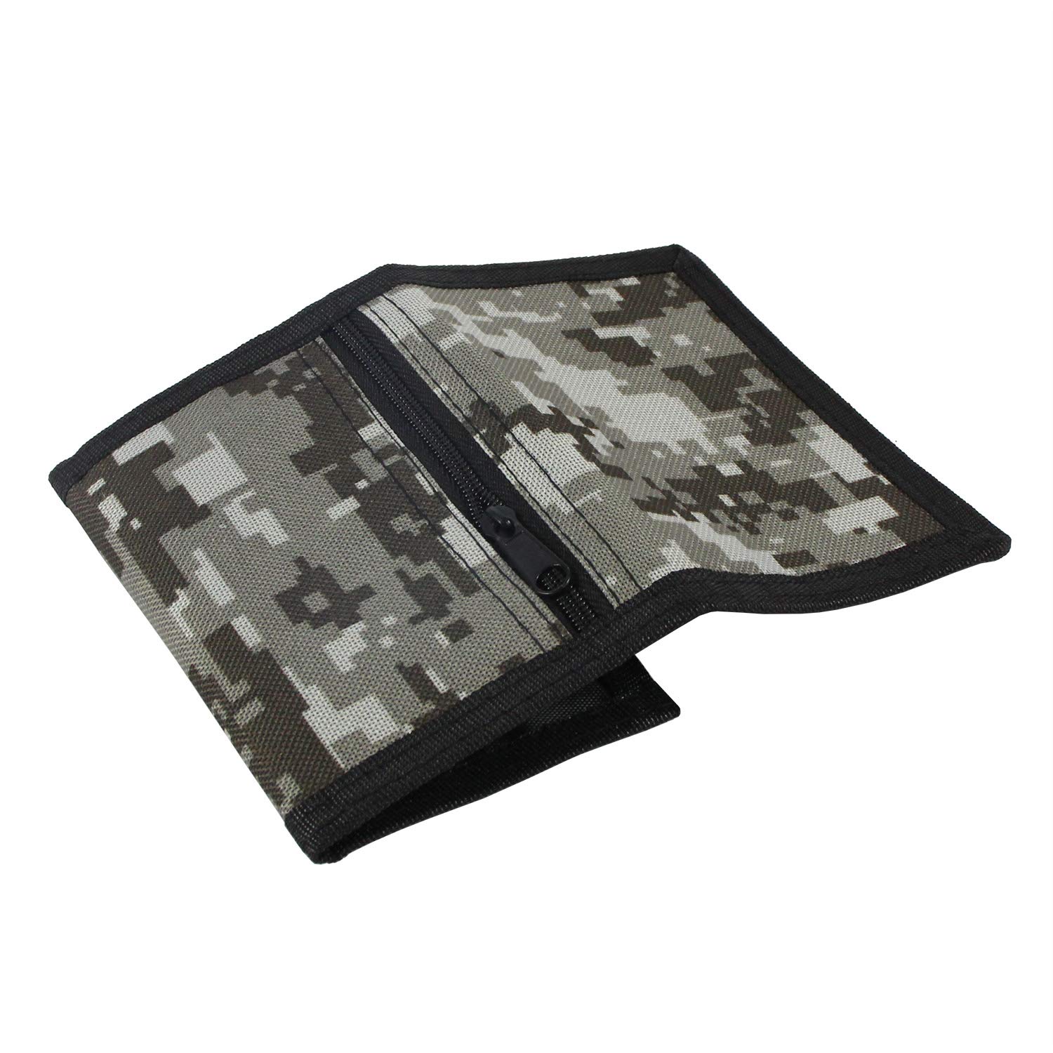 RFID Slim Camouflage Wallet For Kids/Trifold Wallets for Men/Mini Trifold Coin Purse with Zipper for Kids (Beige Mosaic)