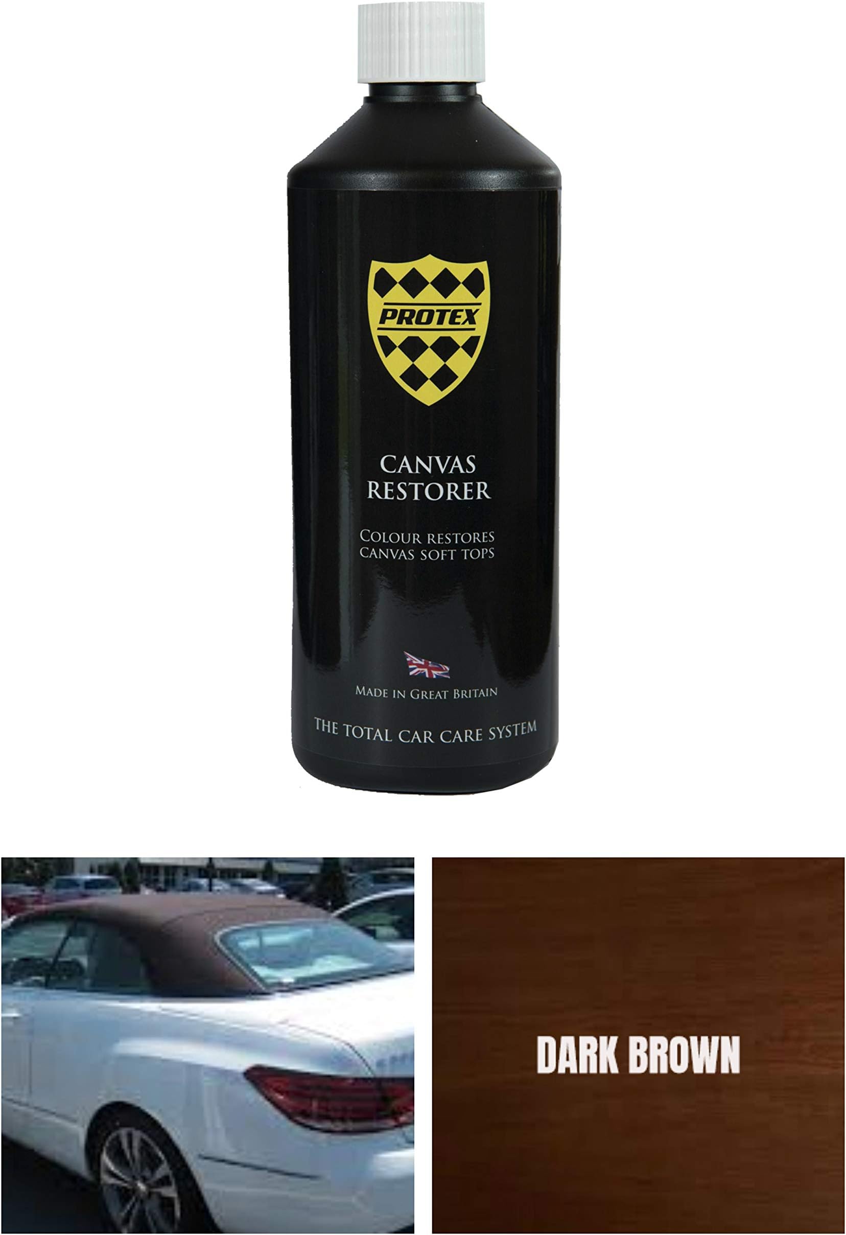 Protex World Convertible Soft Top Canvas Restorer Dark Brown 1 LTR.