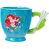 Silver Buffalo Disney Princess The Little Mermaid Ariel Dinglehopper Fork Hair Brush 3D Sculpted Handle Ceramic Mug, 20 Ounces