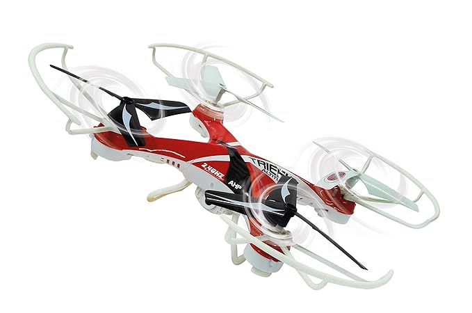 Jamara 422018 Triefly Altitude HD AHP 2,4 GHz 3D Turbo Quadrocopter mit LED Beleuchtung und Schnellwechsel-Akku