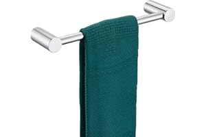 KOKOSIRI Towel Bar for Bathroom Wall Chrome 12-Inch Hand Towel Holder Bathroom Hardware Accessories Wall Mount Polished Stain